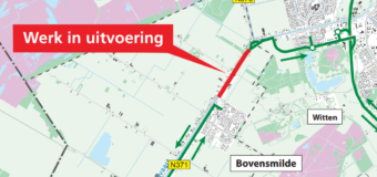 Wegafsluiting N371 tussen Assen en Bovensmilde
