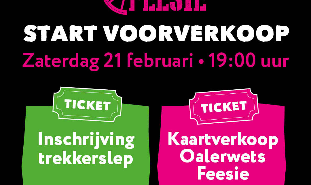 Voorverkoop start op 21 februari om 19:00